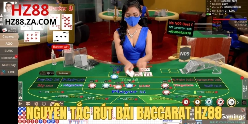 Nguyên tắc rút bài Baccarat HZ88