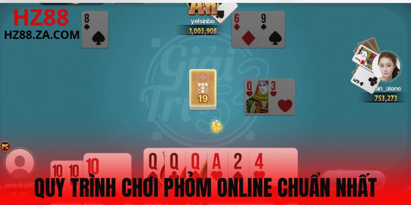 Quy trình chơi Phỏm online tại website