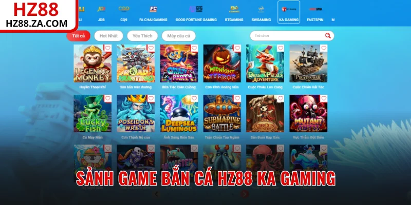Sảnh game bắn cá HZ88 KA Gaming