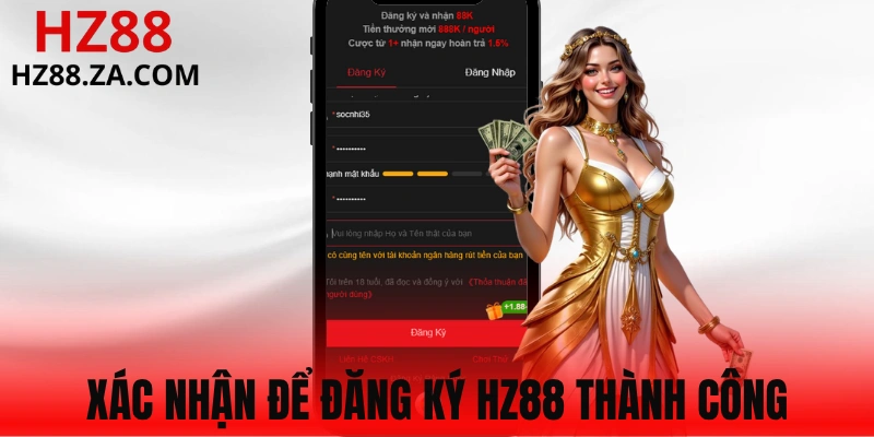 Gửi yêu cầu đăng ký HZ88 cho hệ thống